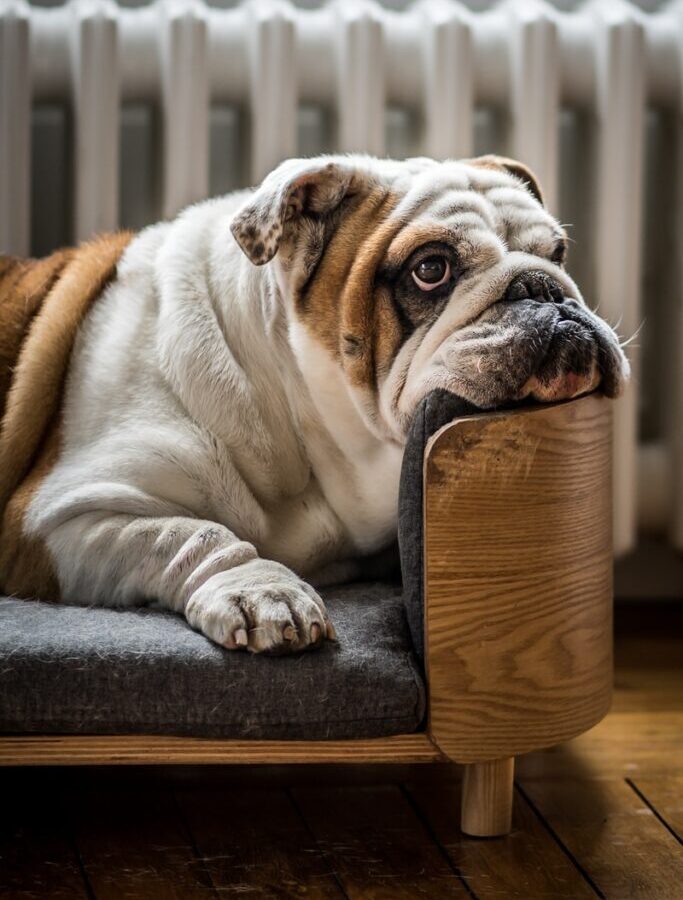 short-coated brown and white dog