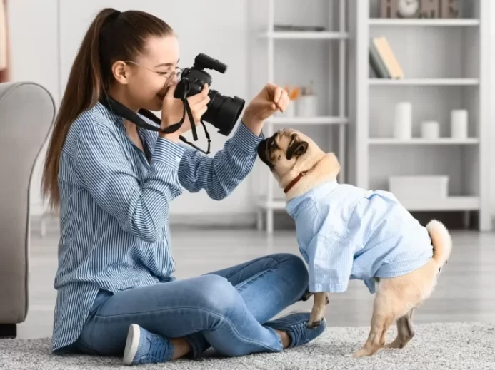 Focení domácího mazlíčka by mělo být hlavně pro zábavu.
